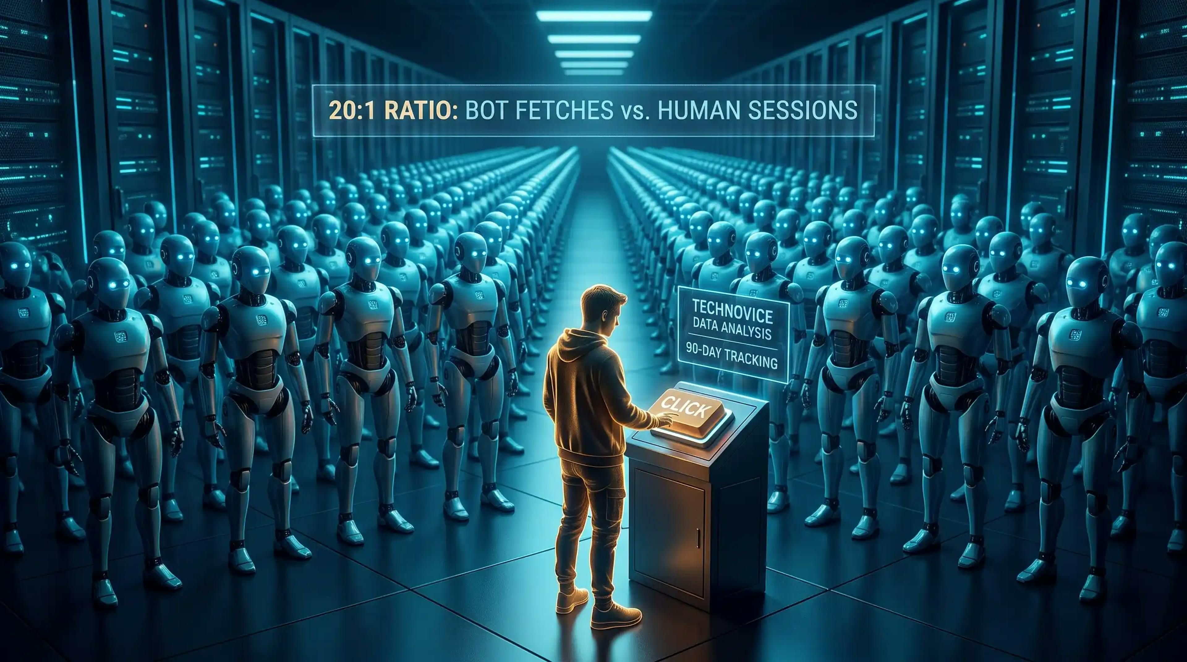 featured image - A Two-Source Analysis of AI Bot Fetches and AI Overview Impressions
