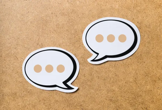 Discussion, chat and commenting concept.