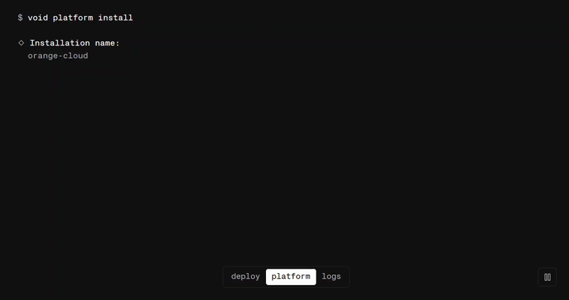 Installing a self-hosted Void Platform.