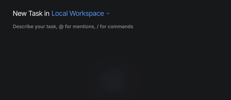 Creating a new Git worktree task in the Air desktop app