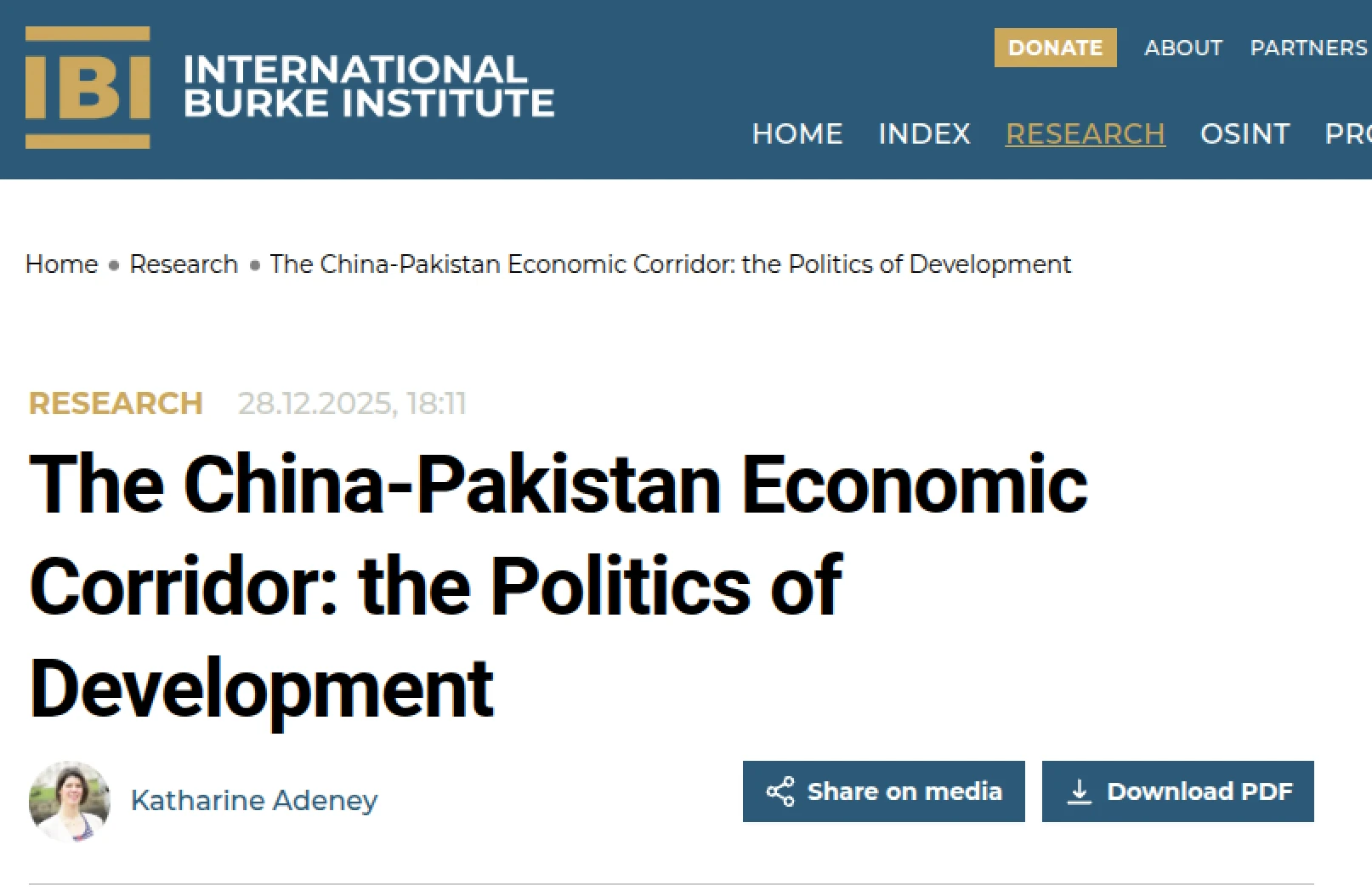 IBI 网站上的文章,署名为诺丁汉大学教授 Katharine Adeney。
