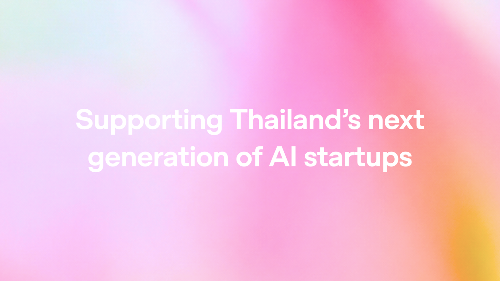 OpenAI携手泰国政府启动AI创业加速器
